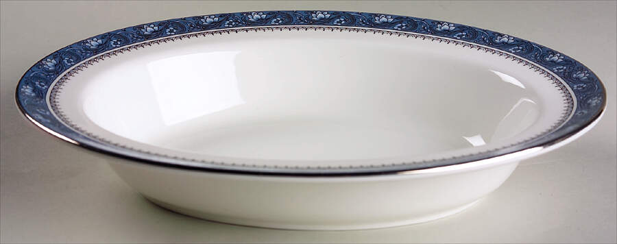 Blue Mist 10" Oval Vegetable Bowl by John  Aynsley & Sons-1