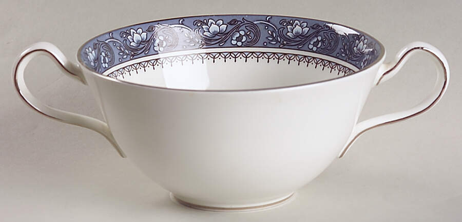 Blue Mist Flat Cream Soup Bowl by John  Aynsley & Sons-1