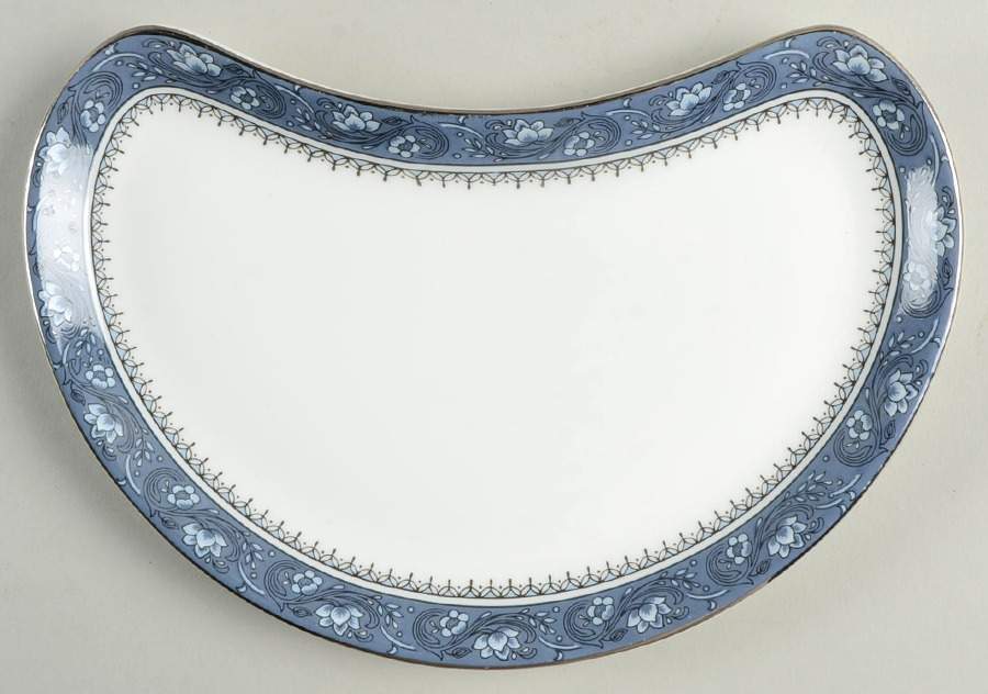 Blue Mist Crescent Salad Plate by John  Aynsley & Sons-1
