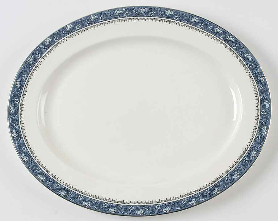 Blue Mist 13" Oval Serving Platter by John  Aynsley & Sons-1