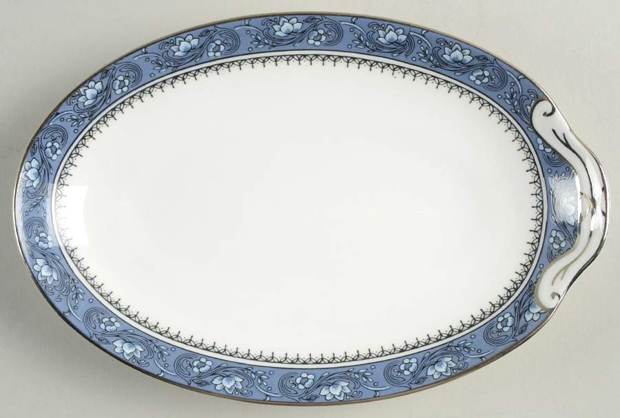 Blue Mist Pickle Dish by John  Aynsley & Sons-1
