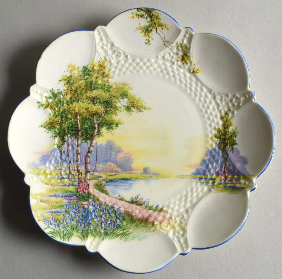 Bluebell Time (Bluetrim) Luncheon Plate by John  Aynsley & Sons-1