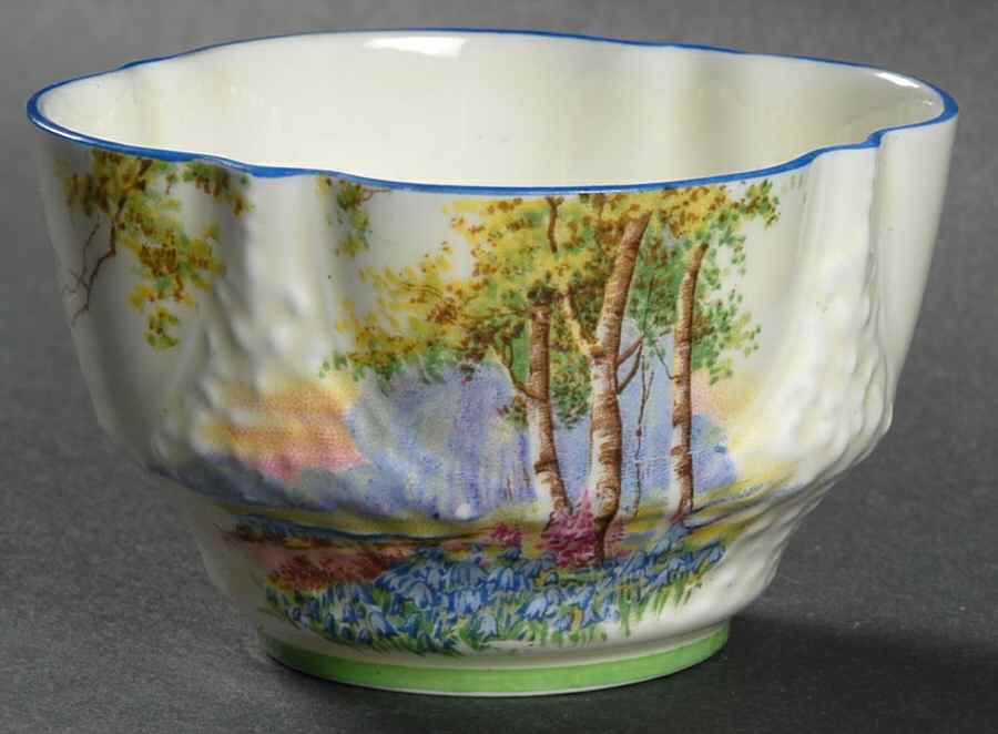 Bluebell Time (Bluetrim) Mini Open Sugar Bowl by John  Aynsley & Sons-1