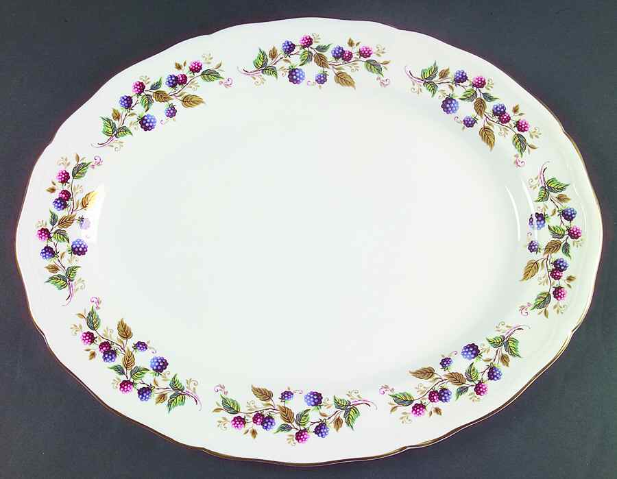 Bramble Time 16" Oval Serving Platter by John  Aynsley & Sons-1
