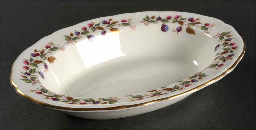 Bramble Time 10" Oval Vegetable Bowl by John  Aynsley & Sons-1