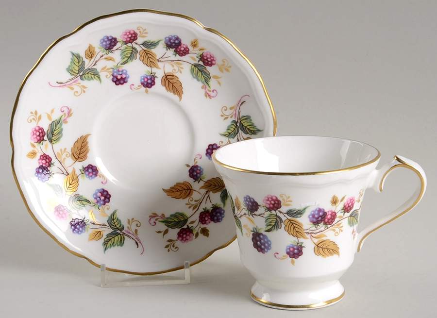 Bramble Time Footed Cup & Saucer Set by John  Aynsley & Sons-1