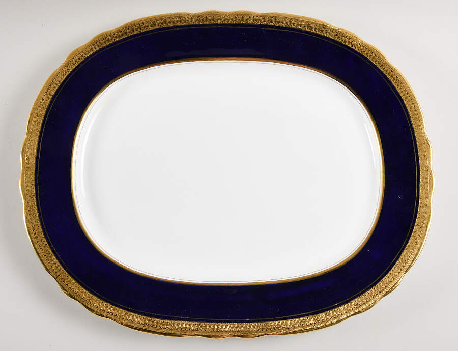 Buckingham (Scalloped) 17" Oval Serving Platter by John  Aynsley & Sons-1