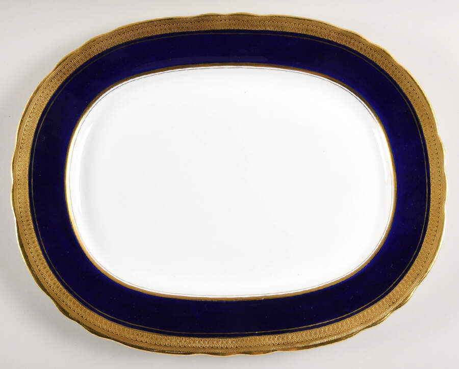 Buckingham (Scalloped) 15" Oval Serving Platter by John  Aynsley & Sons-1