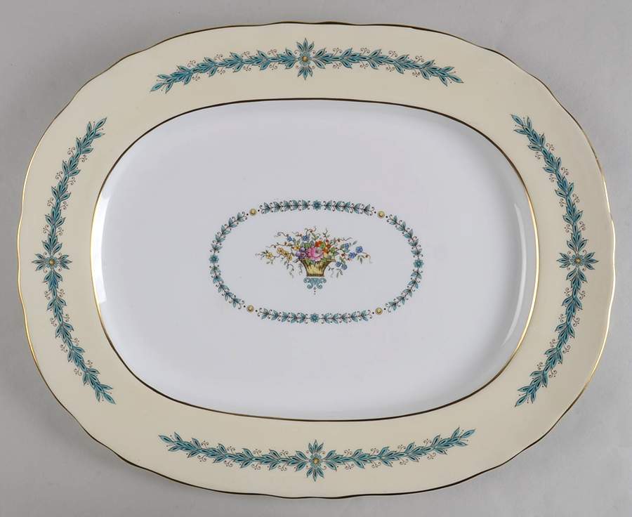 Cambridge (Scalloped) 15" Oval Serving Platter by John  Aynsley & Sons-1