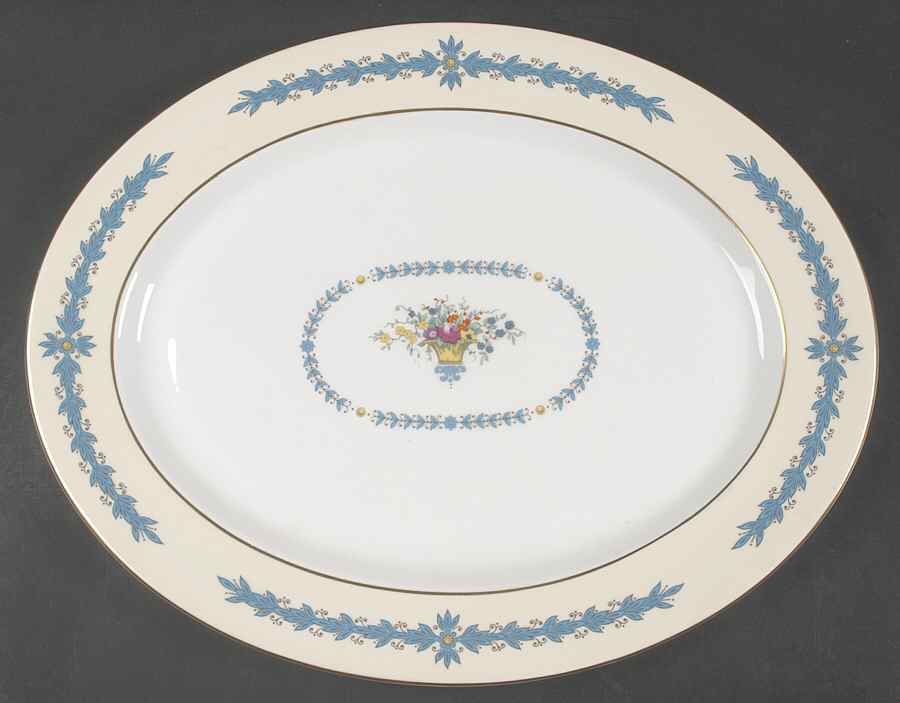 Cambridge (Smooth) 15" Oval Serving Platter by John  Aynsley & Sons-1