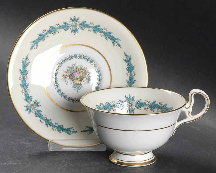 Cambridge (Smooth) Footed Cup & Saucer Set by John  Aynsley & Sons-1