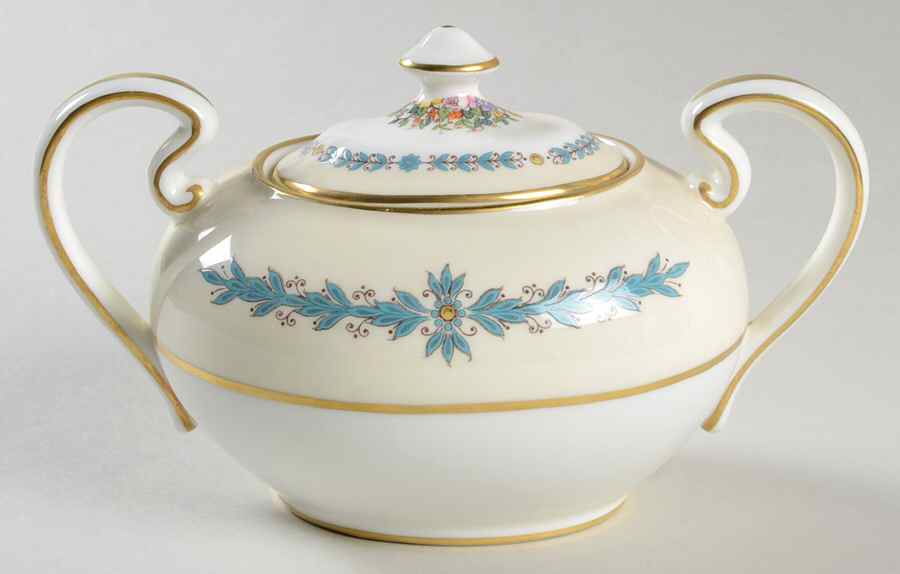 Cambridge (Smooth) Sugar Bowl & Lid by John  Aynsley & Sons-1