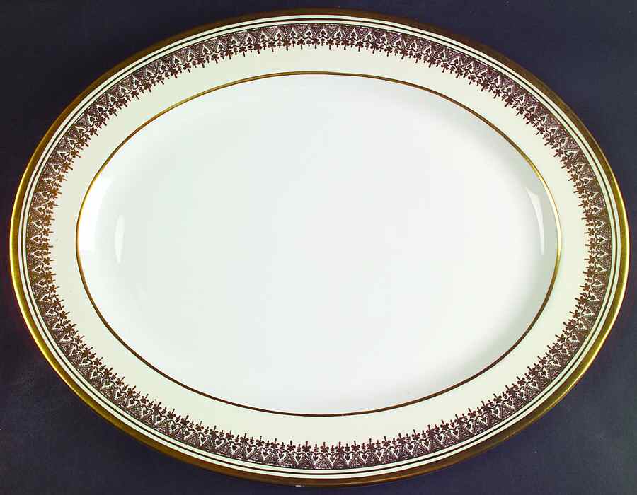 Champagne 15" Oval Serving Platter by John  Aynsley & Sons-1