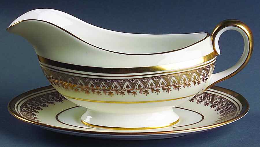 Champagne Gravy Boat & Underplate by John  Aynsley & Sons-1