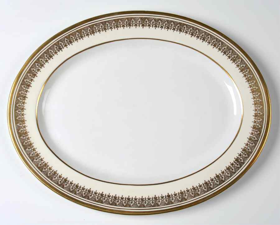 Champagne 13" Oval Serving Platter by John  Aynsley & Sons-1