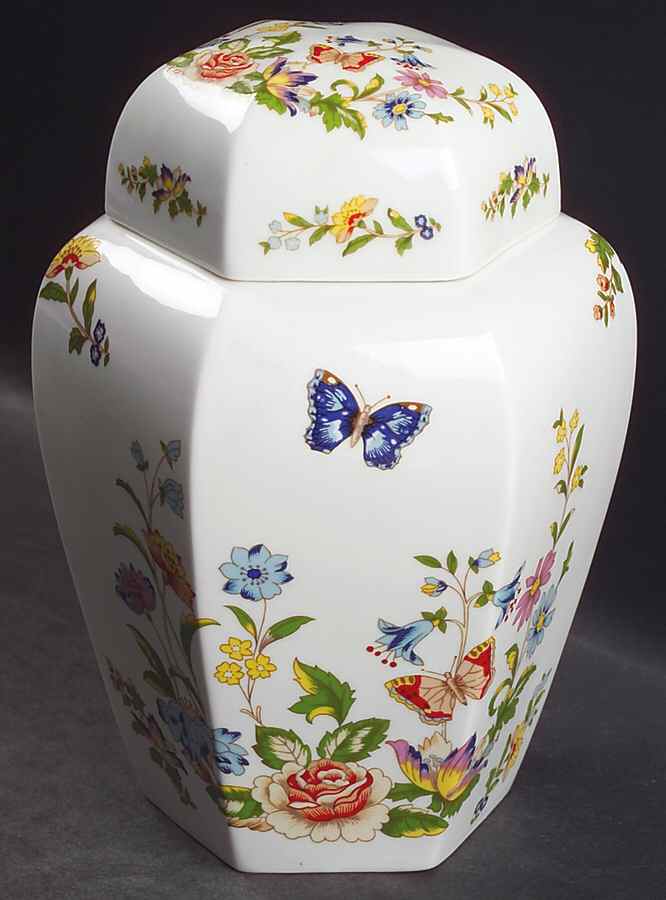 Cottage Garden Large Ginger Jar & Lid by John  Aynsley & Sons-1
