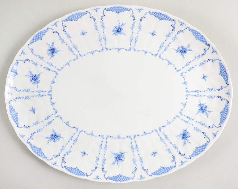 Delphine (New, No Trim) 14" Oval Serving Platter by John  Aynsley & Sons-1