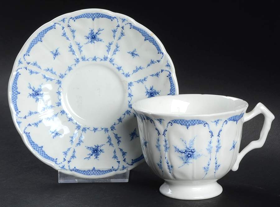 Delphine (New, No Trim) Footed Cup & Saucer Set by John  Aynsley & Sons-1