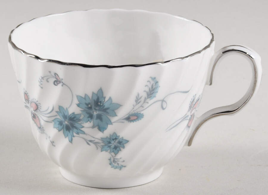 Delphine (Older, Platinum Trim) Flat Cup by John  Aynsley & Sons-1