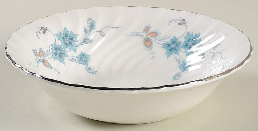 Delphine (Older, Platinum Trim) Coupe Cereal Bowl by John  Aynsley & Sons-1