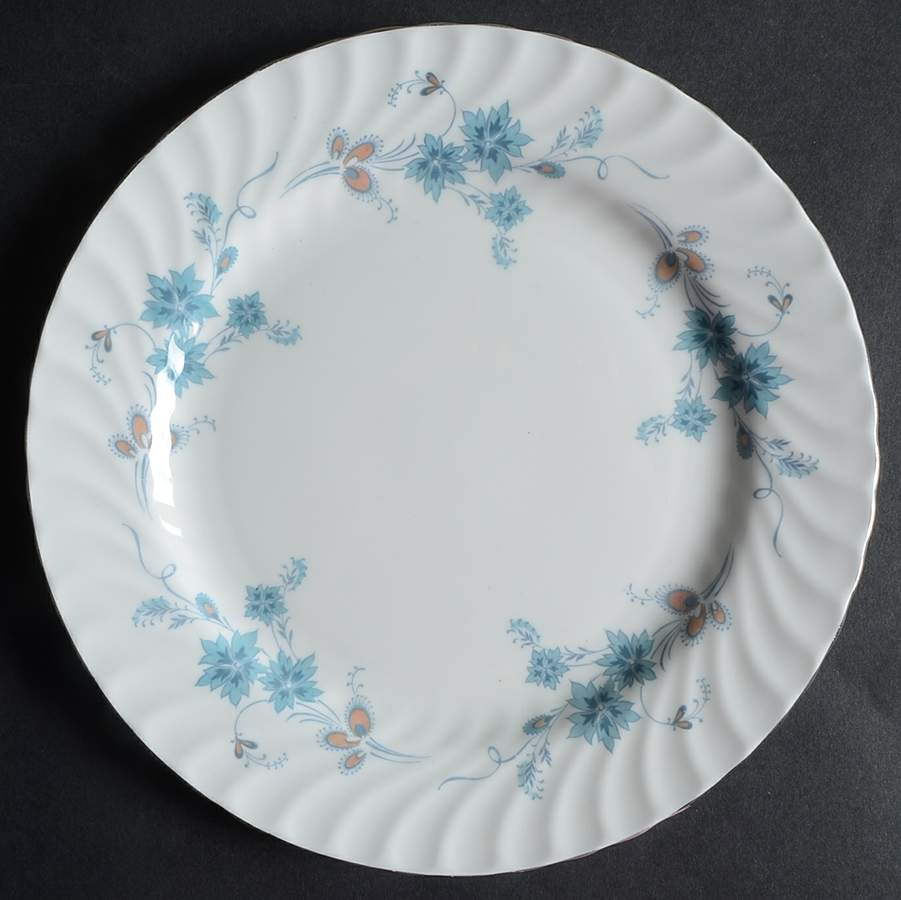 Delphine (Older, Platinum Trim) Salad Plate by John  Aynsley & Sons-1