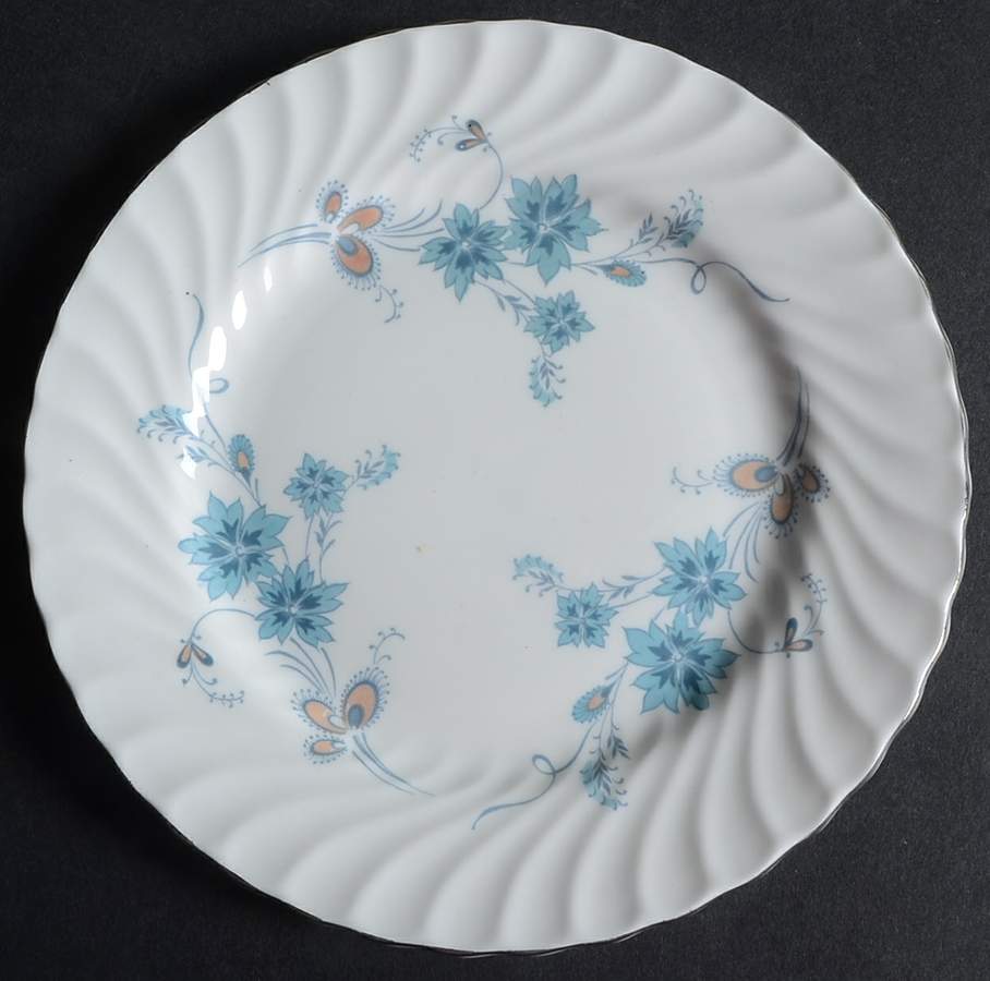 Delphine (Older, Platinum Trim) Bread & Butter Plate by John  Aynsley & Sons-1