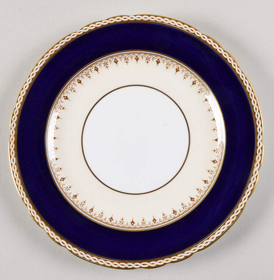 Desborough Blue Luncheon Plate by John  Aynsley & Sons-1