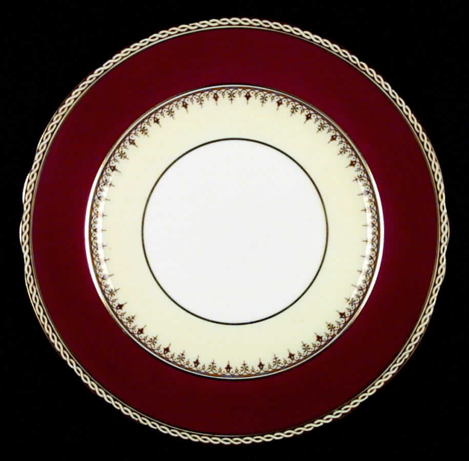 Desborough Maroon Dinner Plate by John  Aynsley & Sons-1