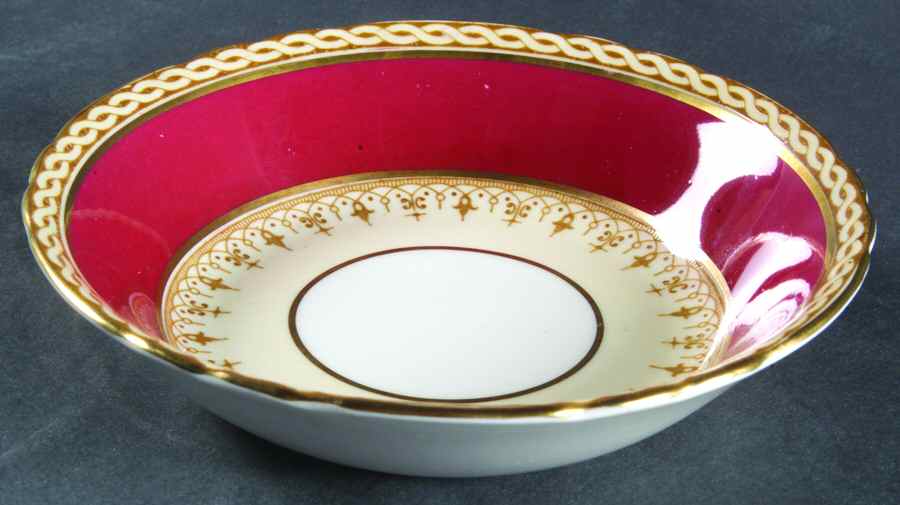 Desborough Maroon Fruit/Dessert (Sauce) Bowl by John  Aynsley & Sons-1