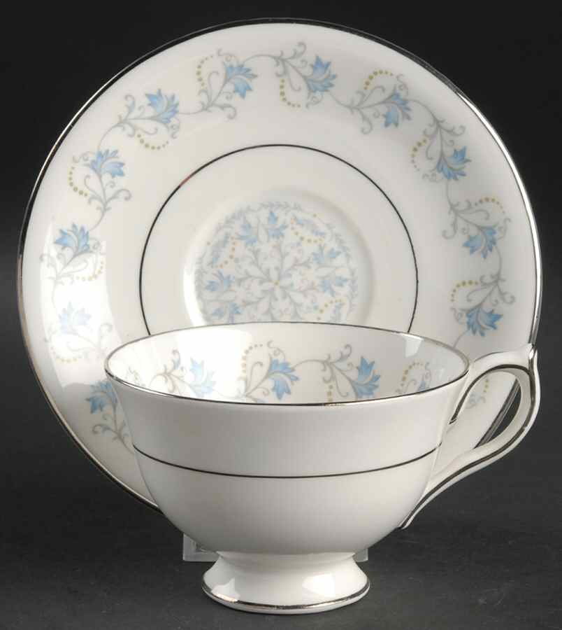 Dianne (Smooth Edge) Footed Cup & Saucer Set by John  Aynsley & Sons-1