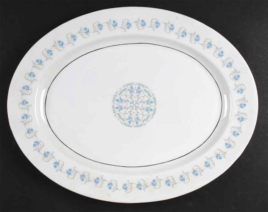 Dianne (Smooth Edge) 15" Oval Serving Platter by John  Aynsley & Sons-1