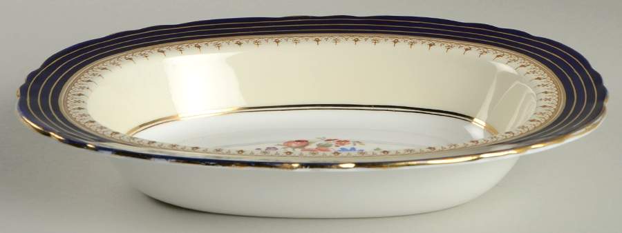 Dorchester Cobalt Blue 10" Oval Vegetable Bowl by John  Aynsley & Sons-1