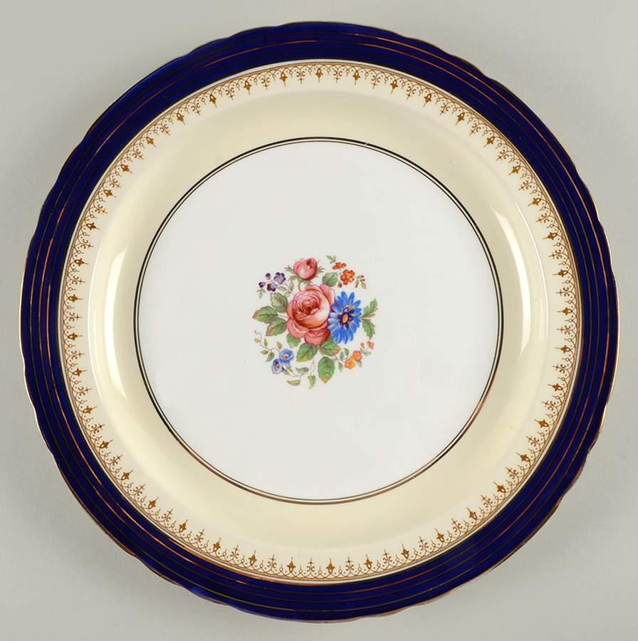 Dorchester Cobalt Blue 12" Chop Plate (Round Platter) by John  Aynsley & Sons-1