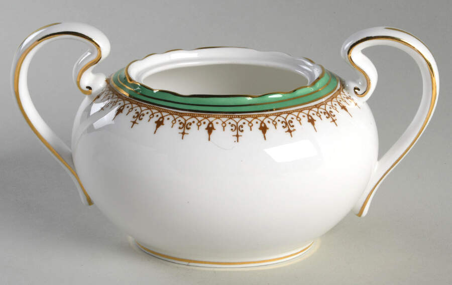 Durham Green Sugar Bowl No Lid by John  Aynsley & Sons-1