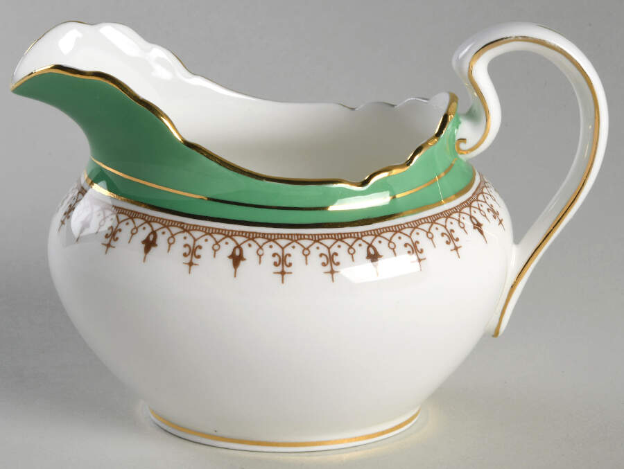 Durham Green Creamer by John  Aynsley & Sons-1