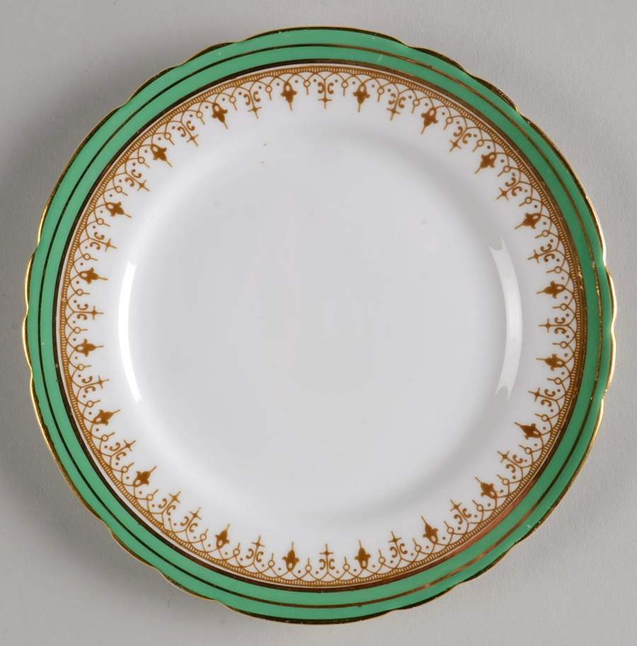 Durham Green Bread & Butter Plate by John  Aynsley & Sons-1