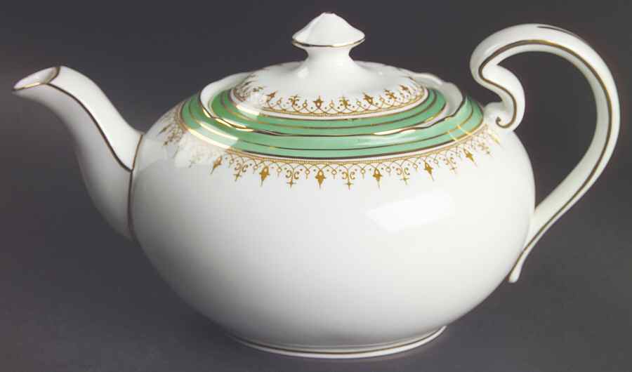 Durham Green Teapot & Lid by John  Aynsley & Sons-1