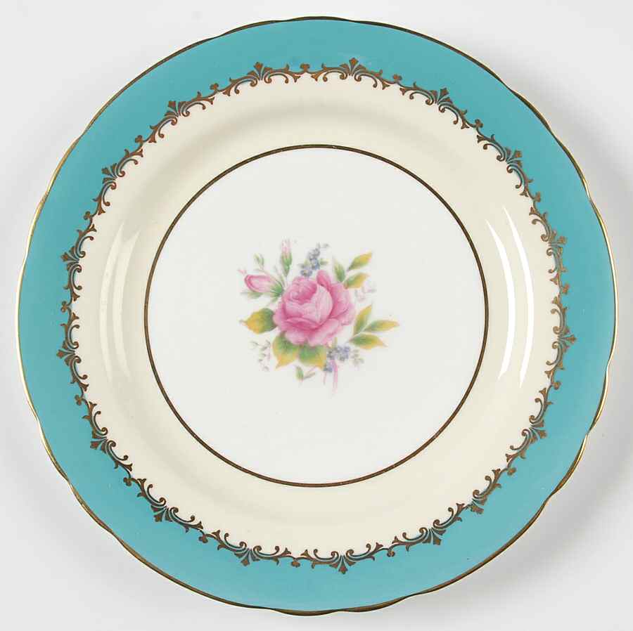 Eastbourne (Floral, Scalloped) Salad Plate by John  Aynsley & Sons-1