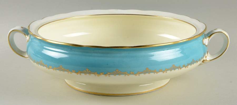 Eastbourne (Floral, Scalloped) Round Vegetable No Lid by John  Aynsley & Sons-1