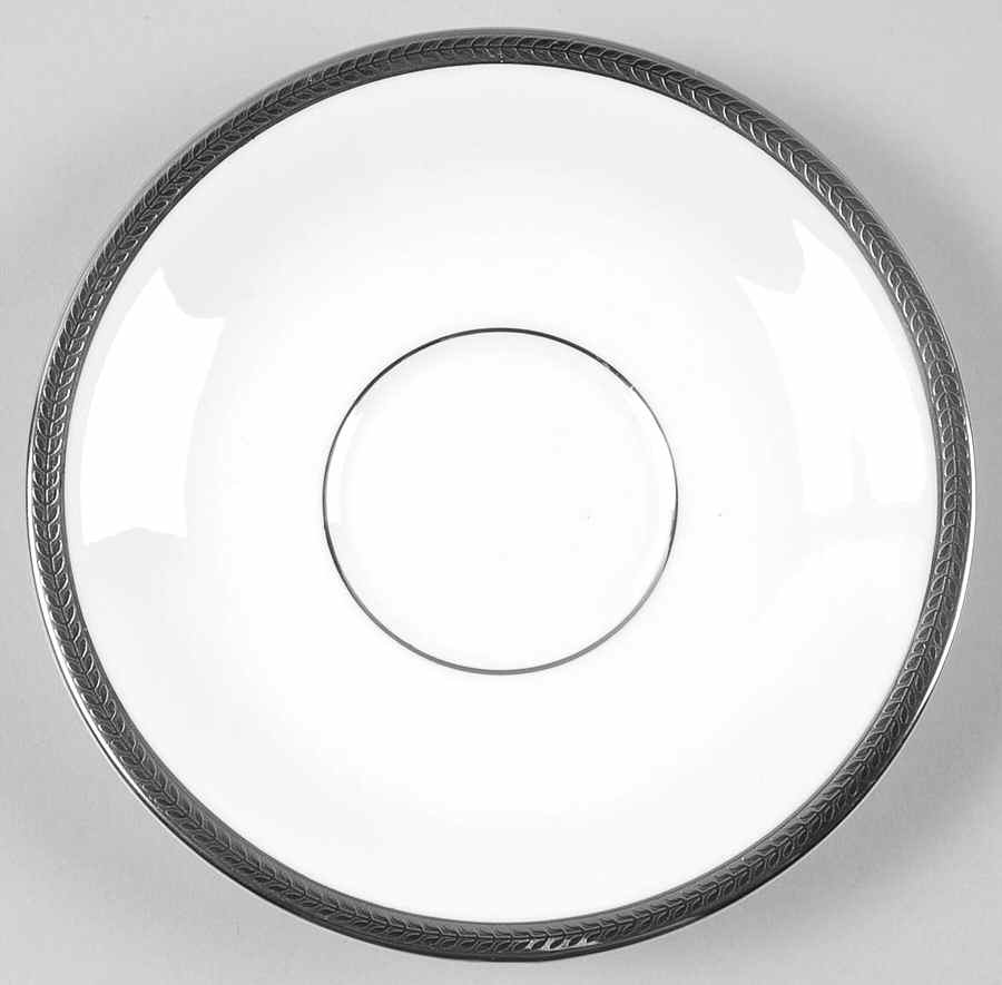 Elegance (Platinum Trim & Inner Verge) Saucer for Cream Soup Bowl by John  Aynsley & Sons-1