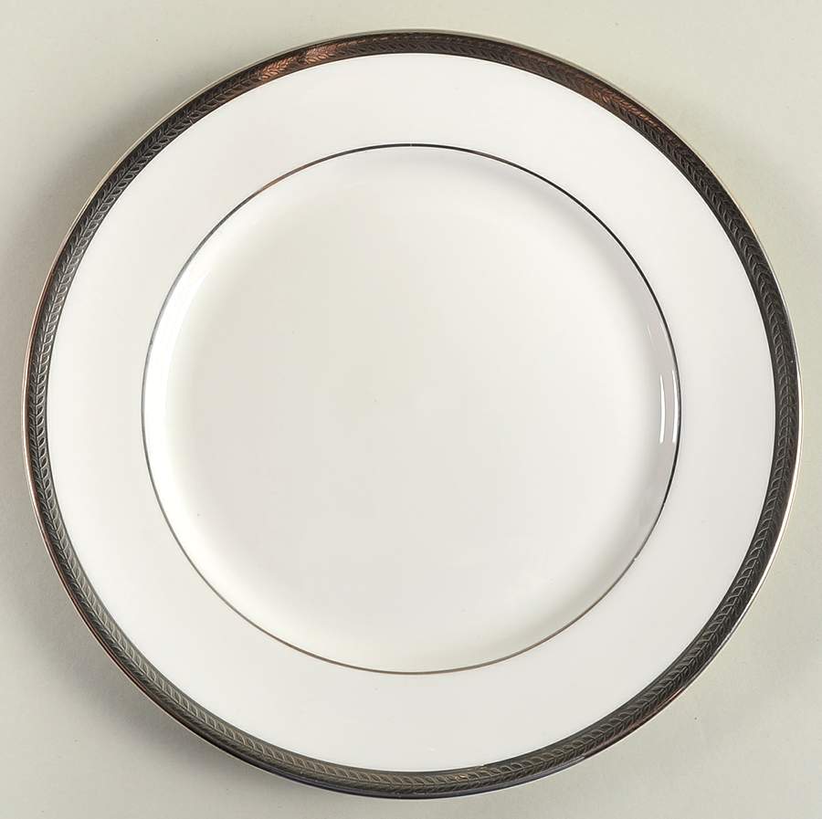Elegance (Platinum Trim & Inner Verge) Salad Plate by John  Aynsley & Sons-1