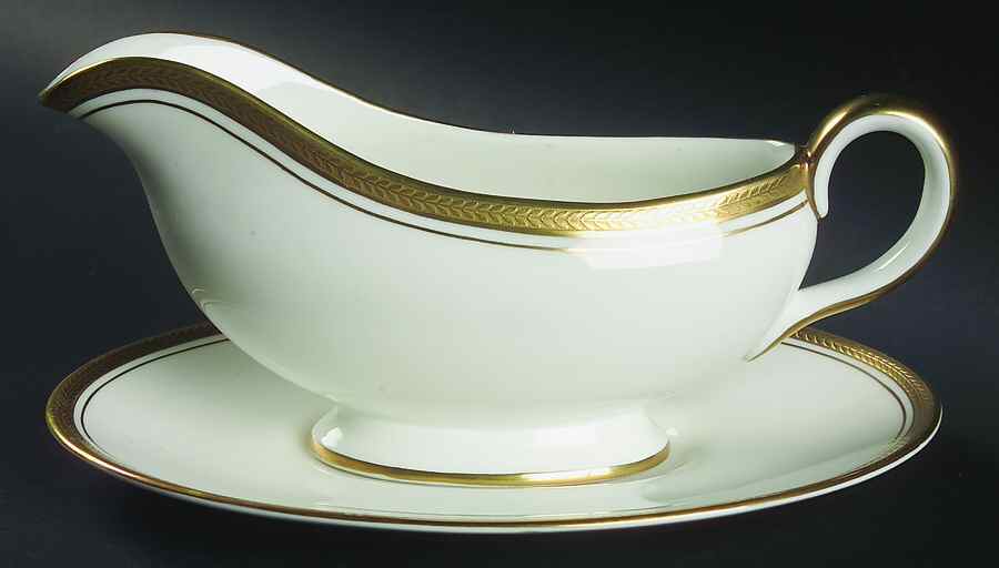 Elizabeth (Smooth) Gravy Boat & Underplate by John  Aynsley & Sons-1