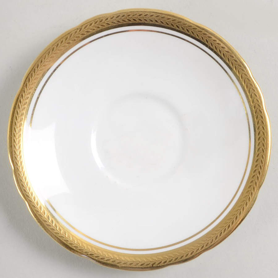 Elizabeth (Scalloped, Pin Line) Saucer for Demitasse Cup by John  Aynsley & Sons-1