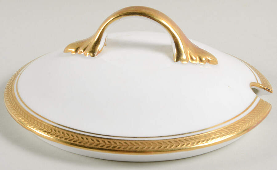 Elizabeth (Scalloped, Pin Line) Lid for Sauce Boat by John  Aynsley & Sons-1
