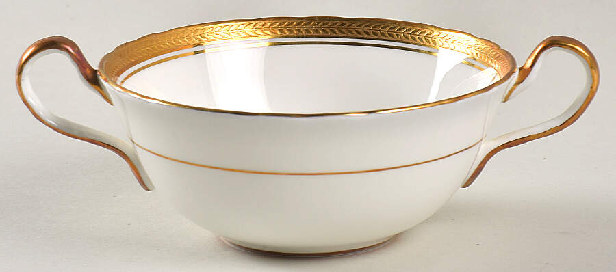 Elizabeth (Scalloped, Pin Line) Flat Cream Soup Bowl by John  Aynsley & Sons-1