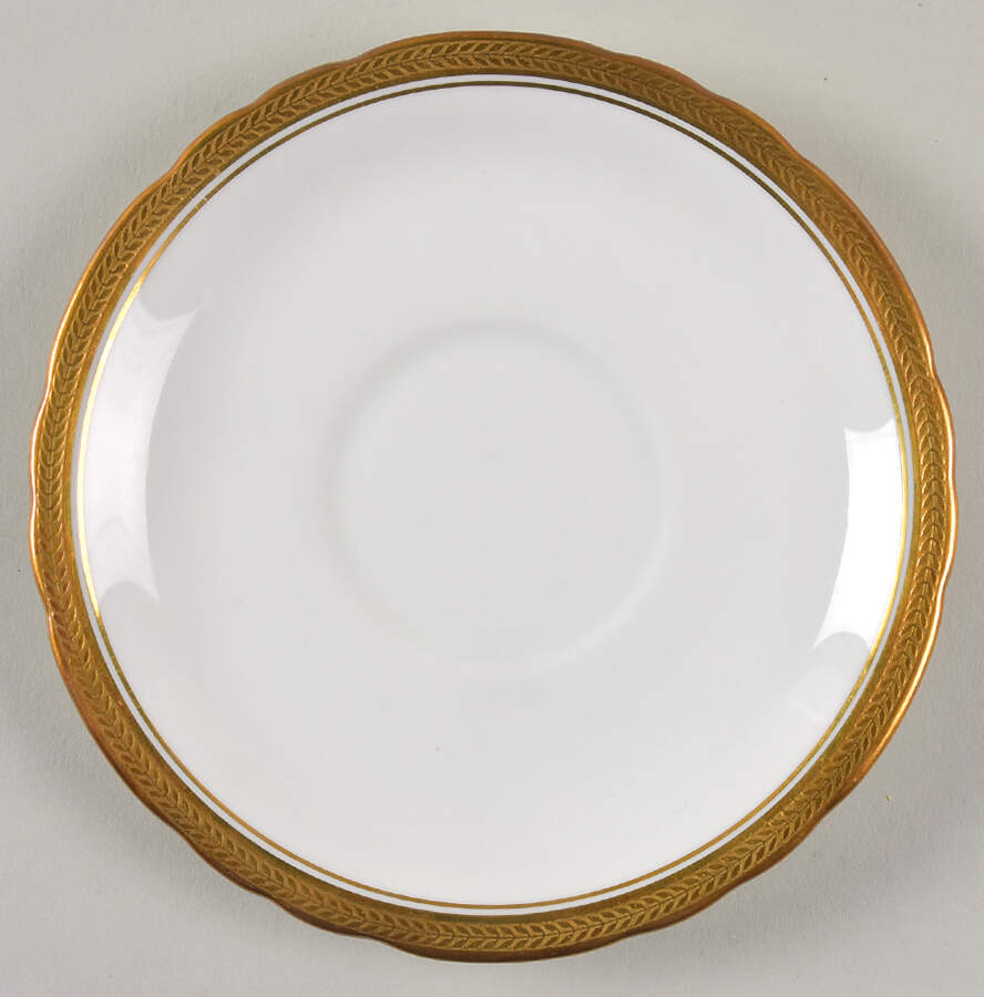 Elizabeth (Scalloped, Pin Line) Saucer for Cream Soup Bowl by John  Aynsley & Sons-1