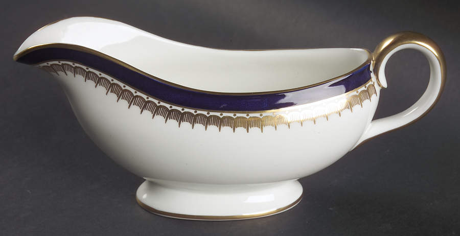 Embassy Cobalt Blue (Smooth) Gravy Boat by John  Aynsley & Sons-1
