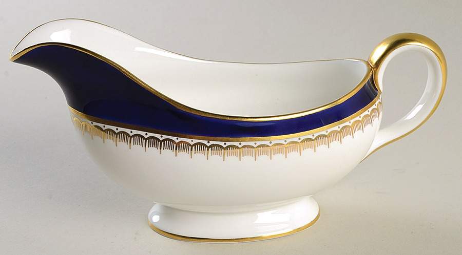 Embassy Cobalt Blue (Smooth) Gravy Boat by John  Aynsley & Sons-1