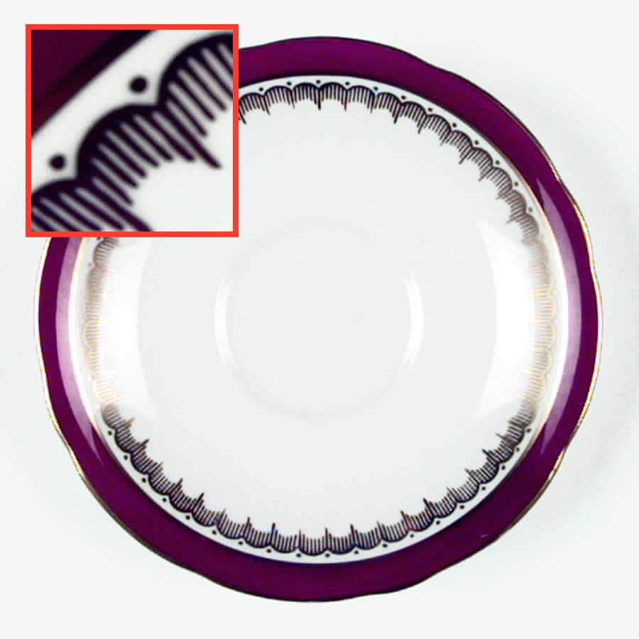 Embassy Marone (Maroon) Saucer by John  Aynsley & Sons-1
