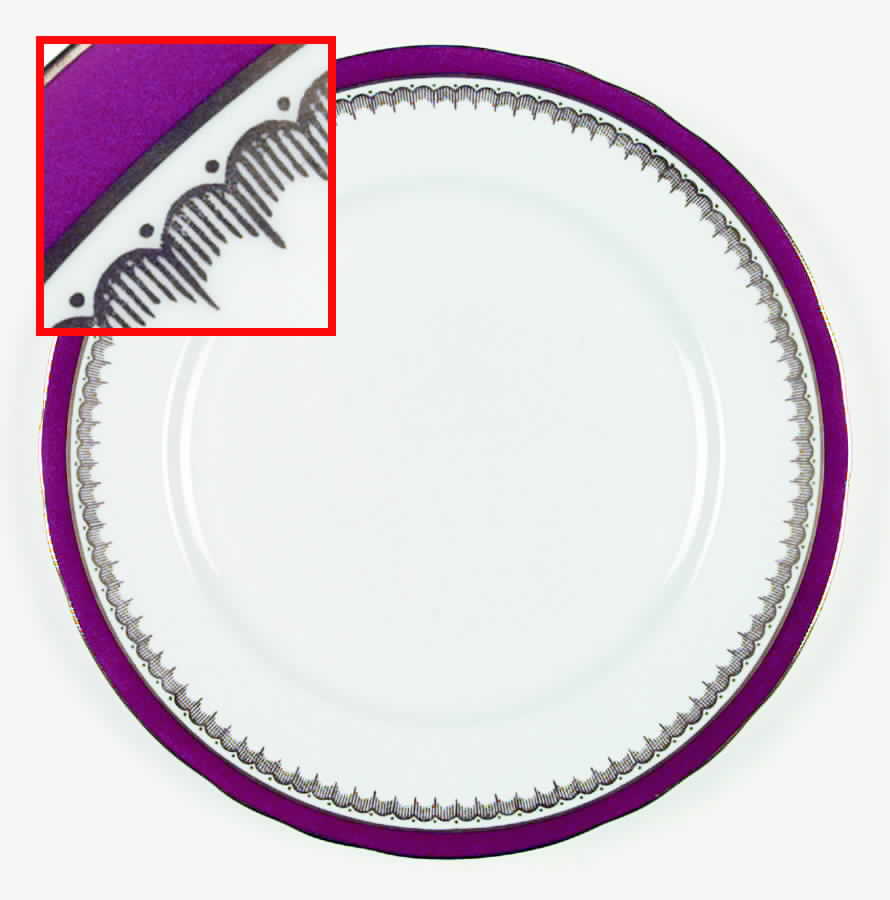 Embassy Marone (Maroon) Dinner Plate by John  Aynsley & Sons-1